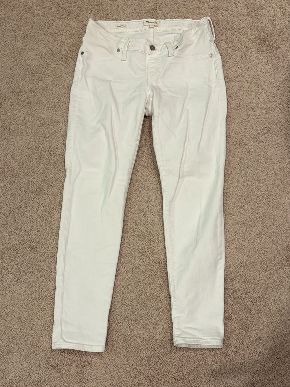 Madewell White Maternity Jeans
